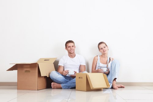 Business and household items neatly packed in Southgate self storage