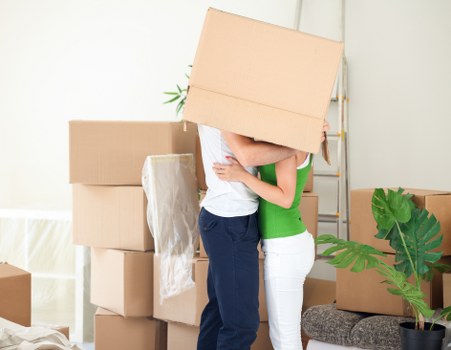 Seasonal household items arranged in Southgate storage