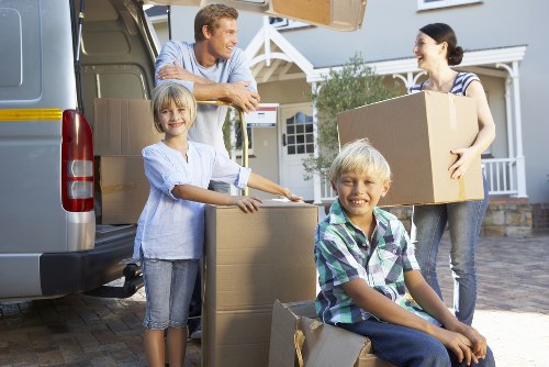 Organized storage boxes and furniture prepared for long-term storage in Southgate
